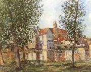 Alfred Sisley Moret-sur-Loing in Morning Sum oil